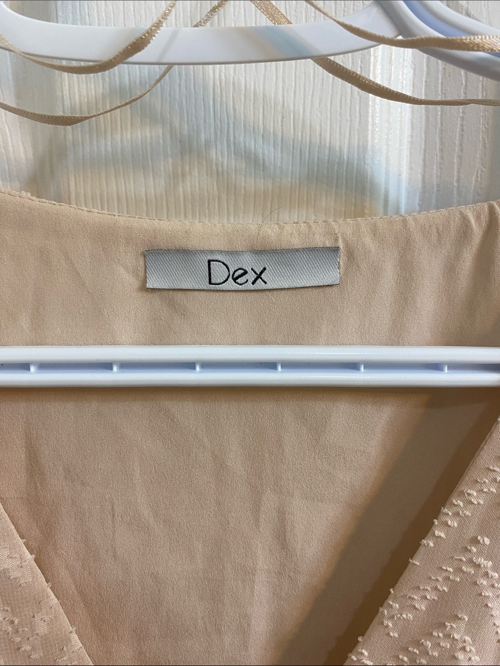 Dex Chevron Princess Flutter Sleeves Light Pink Elegant Button Maxi Dress Medium - Picture 3 of 9